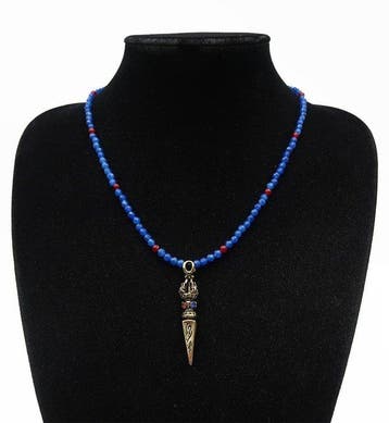 Saphir, Rubis - Phurba Tibétain Sacré – Protection et