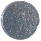 Nederland. Wilhelmina. 1/2 Cent 1922 (Graded MS64)