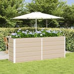vidaXL Plantenbak Ivoor 195 x 50 x 75 cm Gegevens staal, Verzenden