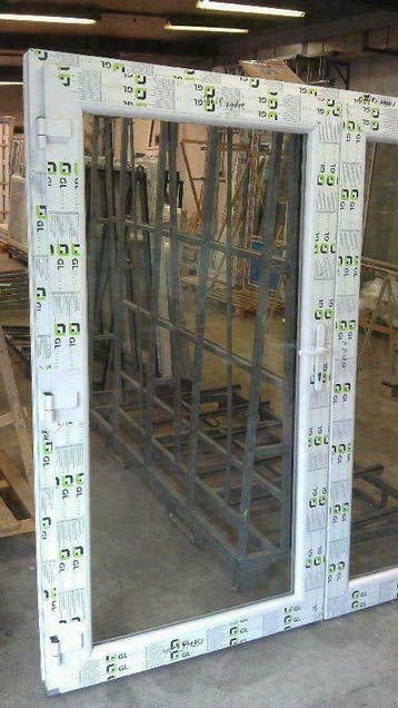 PVC Dubbele deur 200x215cm in voorraad!.., Doe-het-zelf en Bouw, Raamkozijnen en Schuifdeuren, Kunststof, Deurkozijn, Nieuw, Ophalen of Verzenden