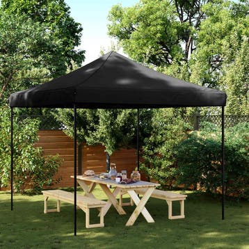 vidaXL Partytent 292 x 292 x 315 cm Zwart Oxford Stof, Verzenden, Nieuw