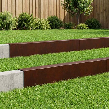 vidaXL Afdekprofiel voor tuinranden 10 st 100 x 15 x 15 cm, Verzenden