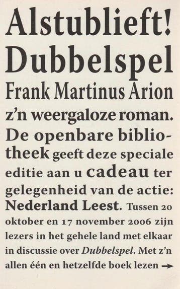 Dubbelspel - Arion, Verzenden, Nieuw