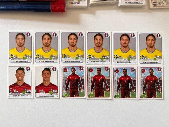 Panini Euro 2016 Cristiano Ronaldo, Robert Lewandowski,, Collections, Autocollants