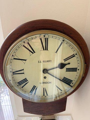 Horloge de gare Victorien - Chêne - 1850-1900