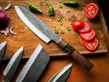 Keukenmes - Kitchen knife set - Keukenmes. Koksmes., Antiek en Kunst