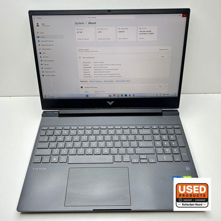 HP Victus 15-fa0031dx Gaming Laptop – i5 – GTX 1650 – 512GB, Computers en Software, Windows Laptops, Gebruikt, Verzenden