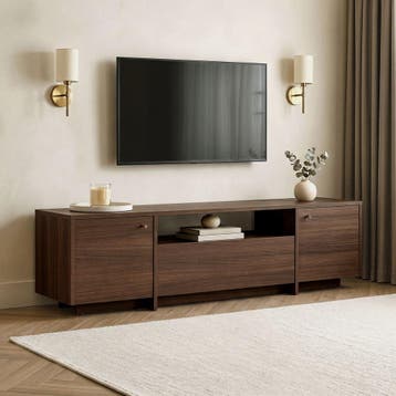 Evila TV-meubel - Houtkleurig - Nieuw/Ongebruikt -, Verzenden, 150 tot 200 cm, Nieuw, Scandinavisch
