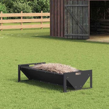 vidaXL Voederbak voor vee Zwart 108 x 50 x 28 cm 10 kg, Verzenden, Nieuw