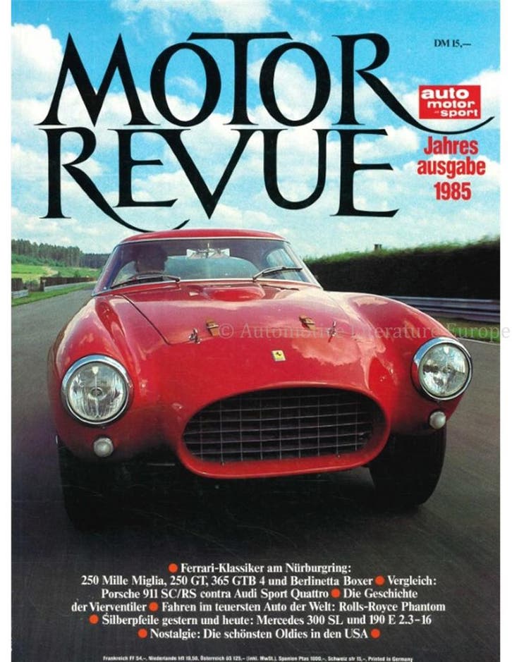 1985 MOTOR REVUE JAARBOEK DUITS, Boeken, Auto's | Folders en Tijdschriften