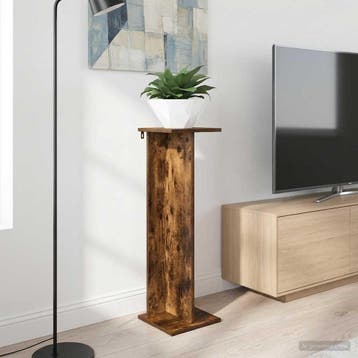 vidaXL Plantenstand Gerookt eiken 25 x 25,5 x 80,5 cm, Verzenden