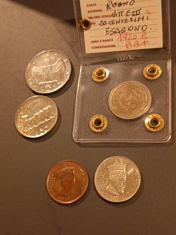 Ethiopië, Italië. Lot of 5 coins (Zonder minimumprijs)