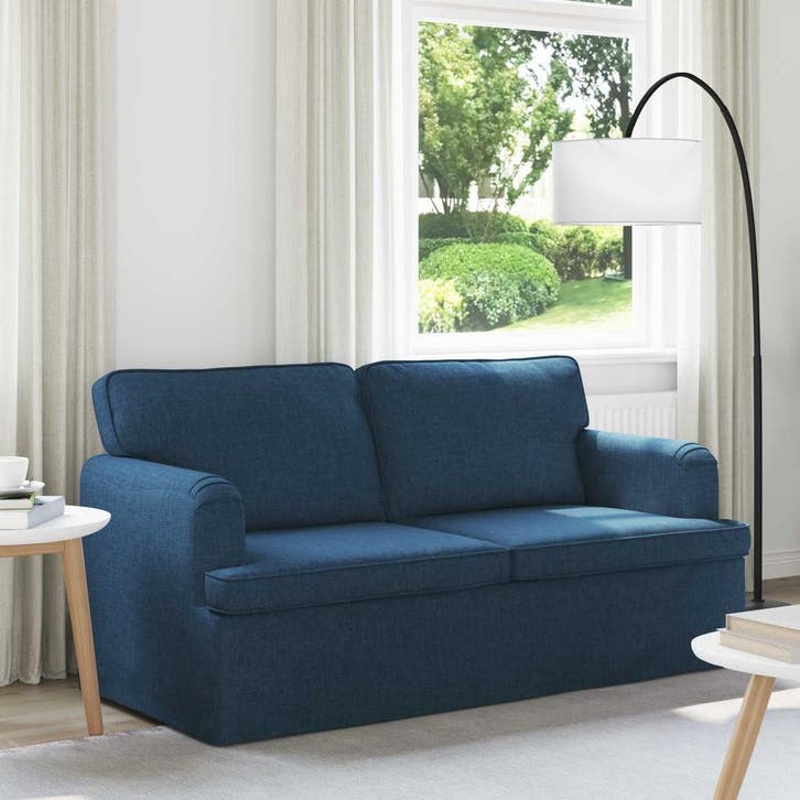 vidaXL bank / zetel Blauw 162 x 80 x 85 cm Stof, Huis en Inrichting, Zetels | Zetels, Nieuw, Verzenden