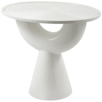 Polspotten Anish Bijzettafel Wit, Verzenden, Gebruikt, 45 tot 60 cm