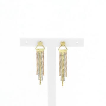 Ticolor gouden oorbellen, Handtassen en Accessoires, Oorbellen, Ophalen of Verzenden, Gebruikt, Goud, Goud
