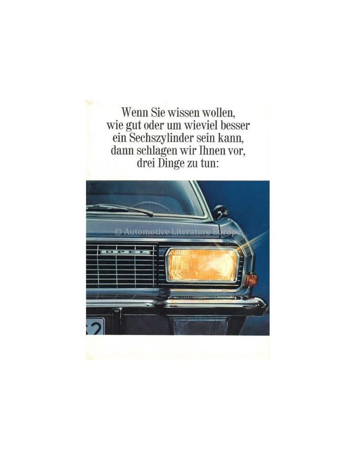 1966 OPEL ADMIRAL A BROCHURE DUITS, Boeken, Auto's | Folders en Tijdschriften