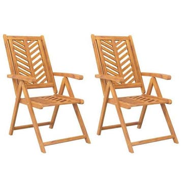 2 chaises jardin acacia reglables - Retour client - Etat..., Verzenden