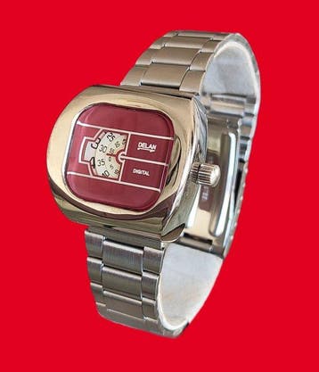 Delan Jump Hour - Space Age - Montre vintage - Zonder, Nieuw