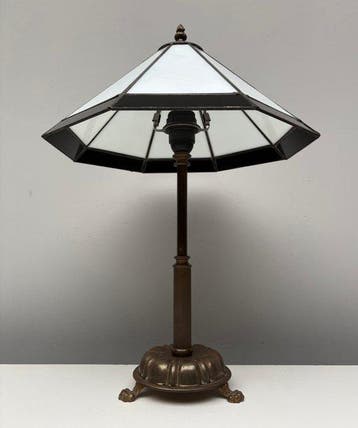 Tiffany (Style) - Tafellamp - Glas, Messing