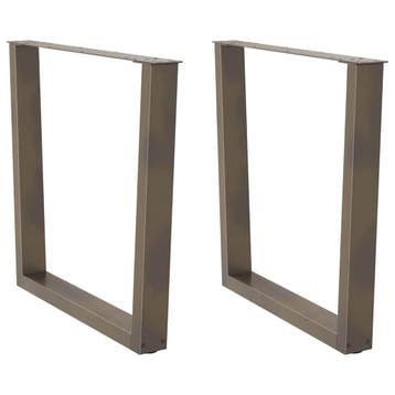 vidaXL Eettafelpoten 2 st V-vormig 90x(72-73,3) cm staal, Verzenden, Nieuw