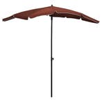 vidaXL Parasol met paal 200x130 cm terracottakleurig, Verzenden, Nieuw