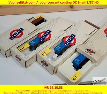 Matériel 2-rail courant continu DC locomotives, wagons rails, Ophalen of Verzenden