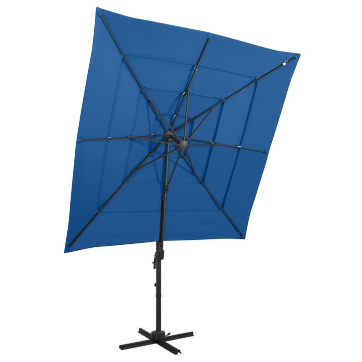 vidaXL Parasol 4-laags met aluminium paal 250x250 cm, Jardin & Terrasse, Parasols, Envoi