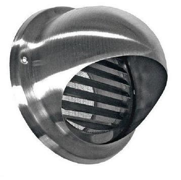 Bolrooster RVS Ø 160mm met schoepen en muggengaas, Verzenden, Nieuw