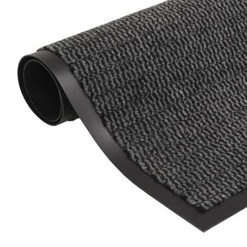 vidaXL Droogloopmat rechthoekig getuft 90x150 cm antraciet, Verzenden, Nieuw