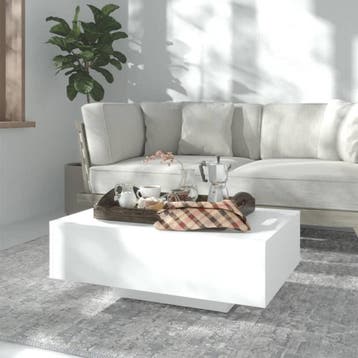 vidaXL Salontafel 85x55x31 cm bewerkt hout wit, Verzenden, Nieuw