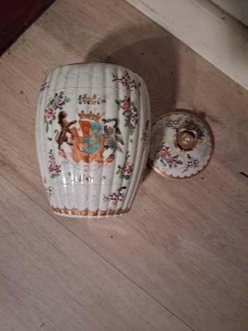 Edmé Samson - Vase - Porcelaine à la cendre dos - Bonne