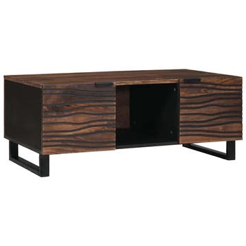 vidaXL Salontafel Walnotenhout 100 x 54 x 40 cm Bewerkt hout, Huis en Inrichting, Verzenden, Nieuw