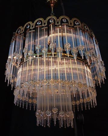 Plafonnier - Laiton, Cristal - ArtisanalMurano