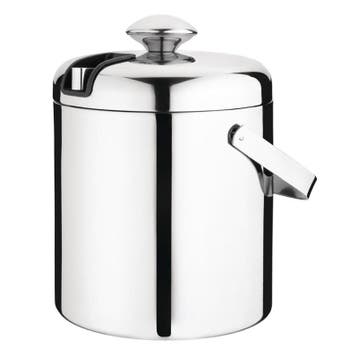Ijsemmer met deksel en tang | 1,23L | 15(h) x 14(Ø)cm, Verzenden, Nieuw in verpakking