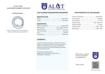ALGT-gecertificeerd - Zeer exclusieve natuurlijke aquamarijn