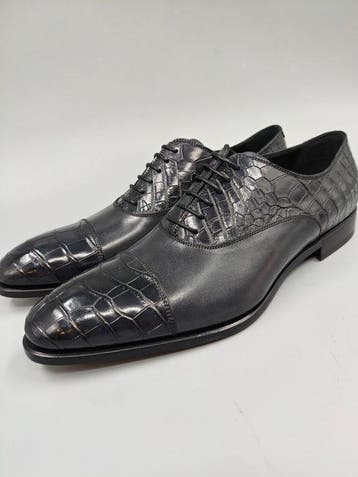 Dami-Semi-Crocodile-44.5 Oxfords-Toe Cap - Veterschoenen -, Nieuw
