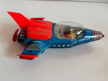 ME 090 - Blikken speelgoed - Stunt Car, Space Related Toy,, Antiek en Kunst, Antiek | Speelgoed