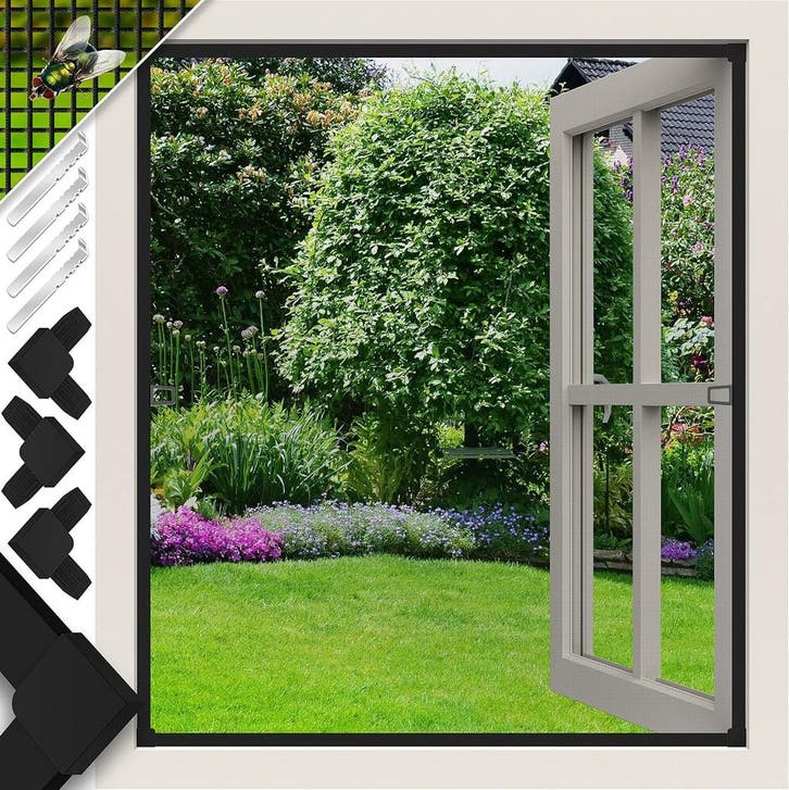 KESSER® Kesser Raamhor - 100x120cm - Vliegenhor - Antraciet, Bricolage & Construction, Fenêtres & Moustiquaires, Envoi