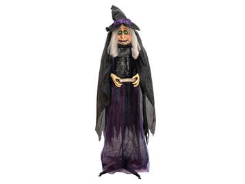 EUROPALMS Halloween Decoratie Heks Marie, Geanimeerd, 180cm, Nieuw