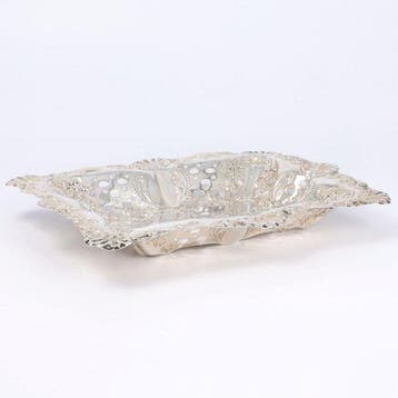 Joseph Gloster Bonbonschaal - Mand - .925 zilver, Antiek en Kunst