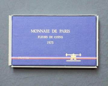 Frankrijk. Year Set (FDC) 1975 (9 monnaies) dont 1 x 50, Timbres & Monnaies