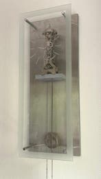 Regulateur wandklok - Hermle - Modern Glas, Hout, Chroom,