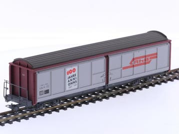 Schaal H0m Bemo 2278-1 schuifwandwagen 5107 100 Jahre An..., Gelijkstroom, Overige typen, Nieuw, Ophalen of Verzenden