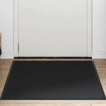 vidaXL Deurmat 90x120 cm zwart, Verzenden, Nieuw