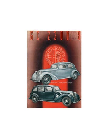 1938 ALFA ROMEO 6C 2300 B BROCHURE FRANS, Boeken, Catalogussen en Folders, Ophalen of Verzenden, Nieuw