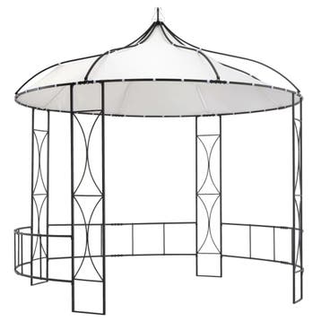 vidaXL Prieel rond 300x290 cm wit, Verzenden, Nieuw
