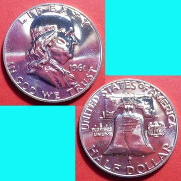 Verenigde Staten. Half Dollar 1961/1962, Benjamin Franklin