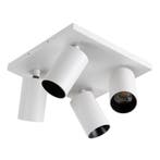 Spots opbouw Richtbare opbouwspot Mila 4 wit / zwart, Verzenden
