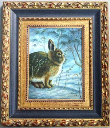 École animalière européenne (XX) - Lapin dans le froid de