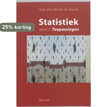 Statistiek 3 Toepassingen 9789053527054 W.P. van den Brink, Verzenden, Gelezen, W.P. van den Brink